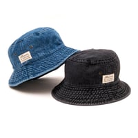HAT / COTTON TAG BUCKET DENIM