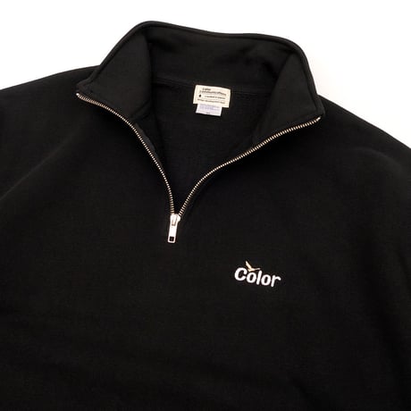 1/4 ZIP CREW SWEAT / WAWA OWL EMB LETTER