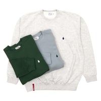 CREW SWEAT / DRIP EMB LETTER SPOT