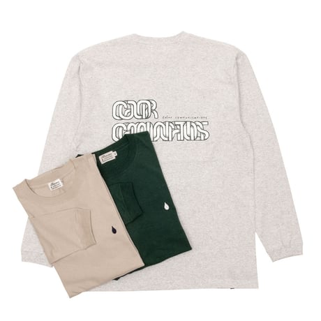 LONG SLEEVE T-SHIRT / DRIP EMB LINE by hiroki muraoka
