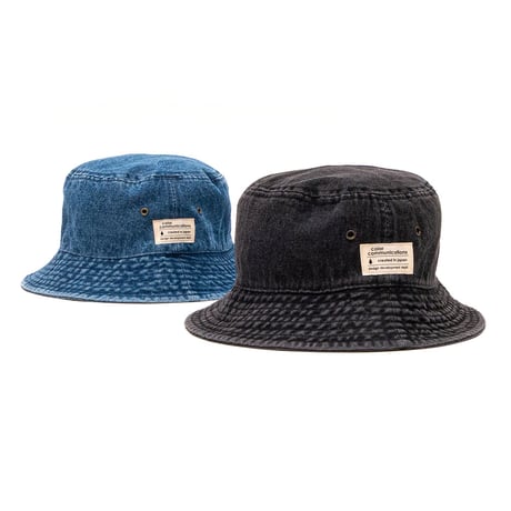 HAT / COTTON TAG BUCKET DENIM