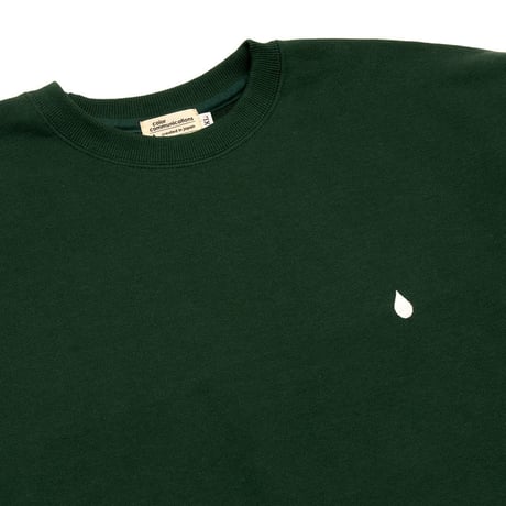 CREW SWEAT / DRIP EMB LETTER SPOT