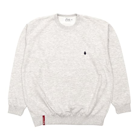 CREW SWEAT / DRIP EMB LETTER SPOT