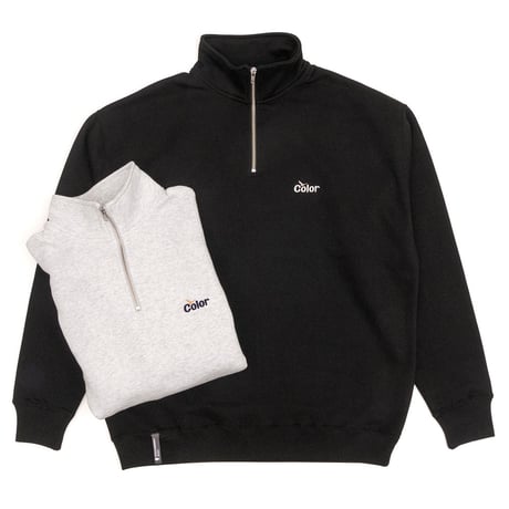 1/4 ZIP CREW SWEAT / WAWA OWL EMB LETTER