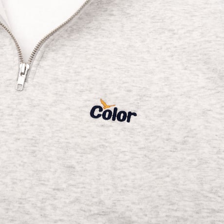 1/4 ZIP CREW SWEAT / WAWA OWL EMB LETTER