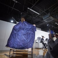 絞り重ね染め絵羽小紋「Earth・雪の華」