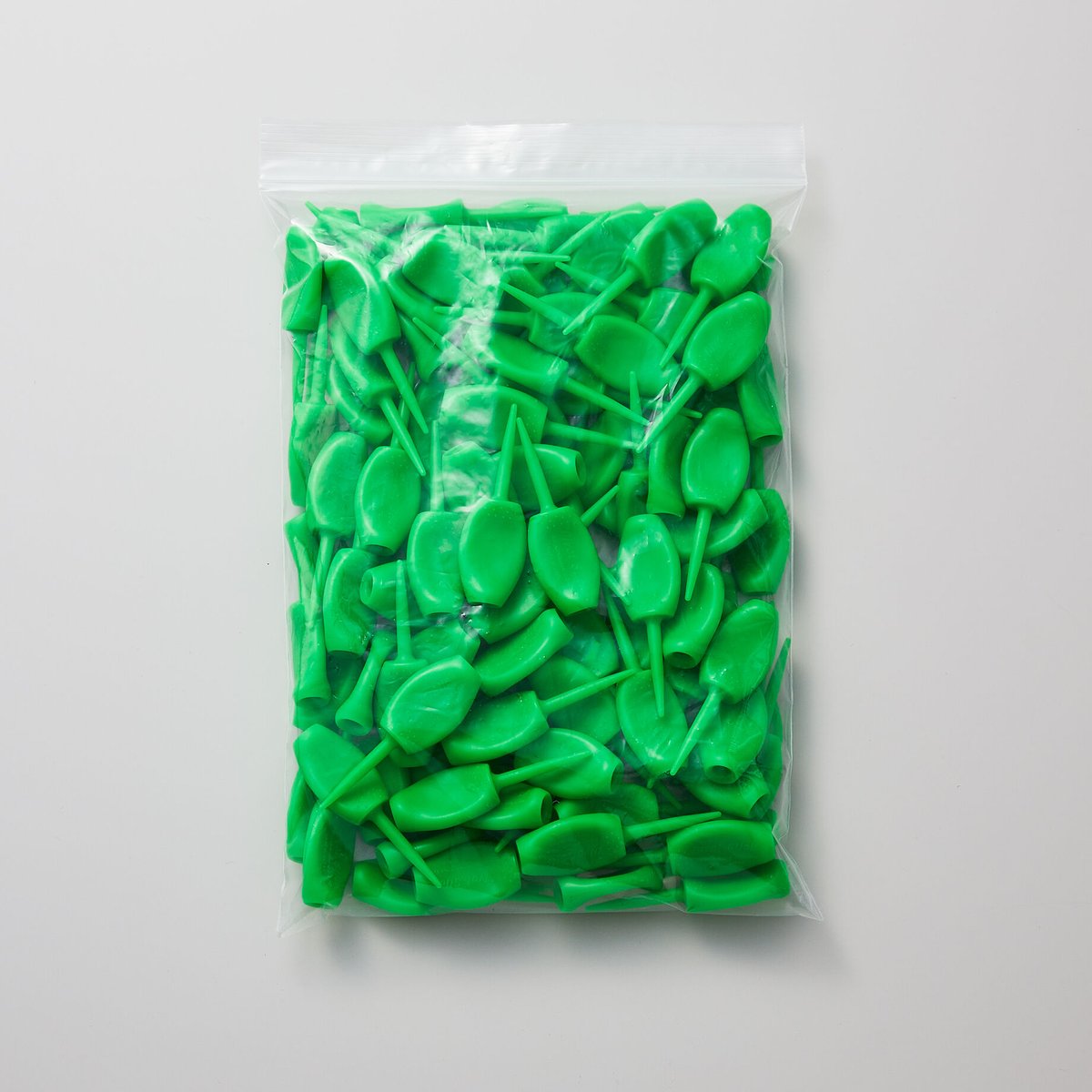 パリティー　蛍光色100本セット　ゴルフティ、グリーンフォーク2役日本製 送料無料】蛍光ディボット・スティック バラ売り ［100本入り1