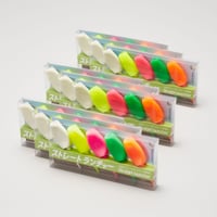 【送料無料】蛍光4色+ホワイトのストレートランチャー 5本入り ［9パック入り1ケース］ ＜5色＞