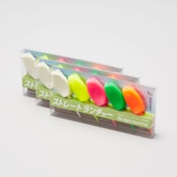 【送料込み】蛍光4色+ホワイトのストレートランチャー 5本入り ［3パック入り1ケース］ ＜5色＞