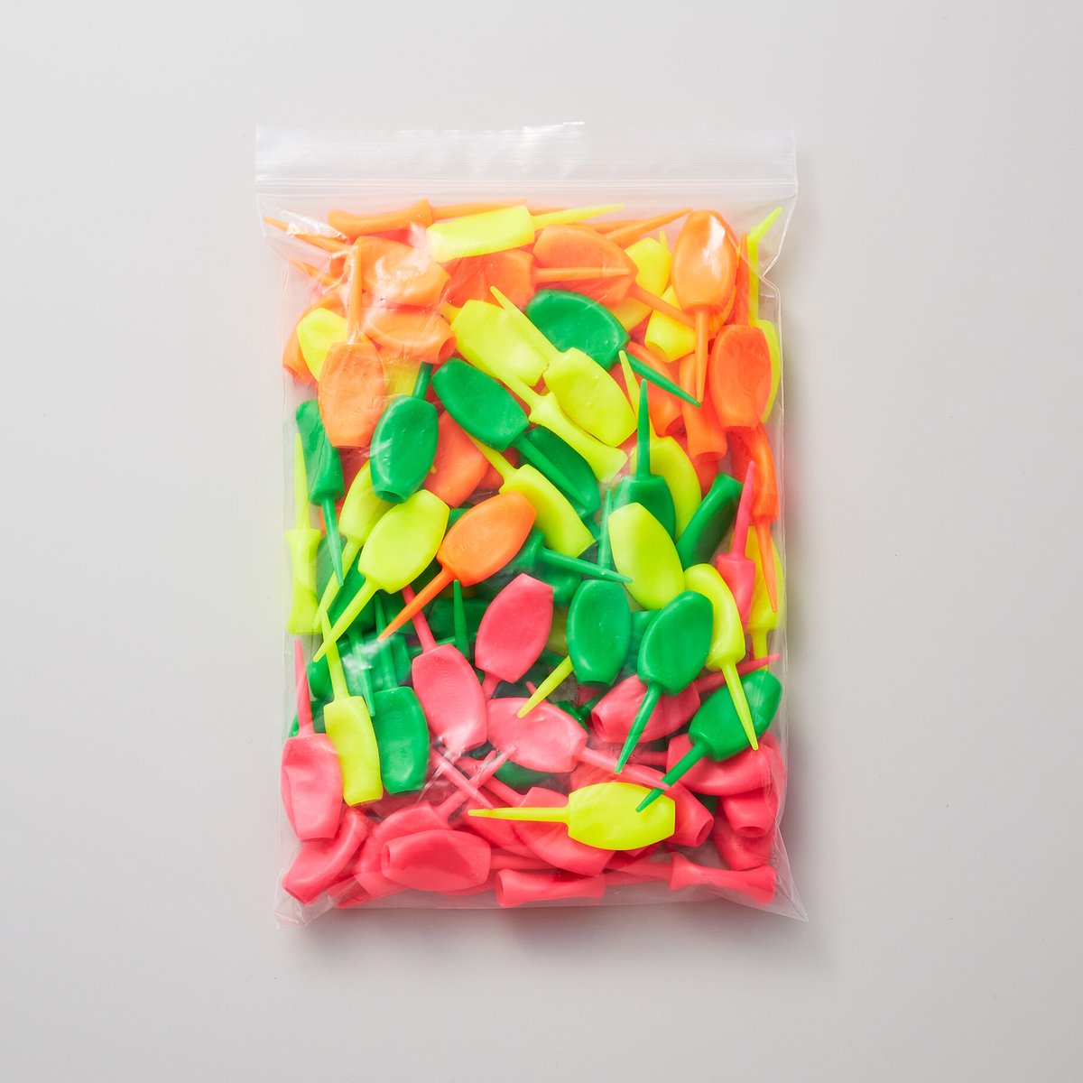 パリティー　蛍光色100本セット　ゴルフティ、グリーンフォーク2役 fit=scale-down,w=1200