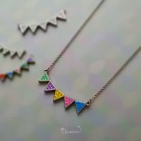 Glitter Garland　ネックレス　ガーランド　フラッグ　旗　パーティ フェス