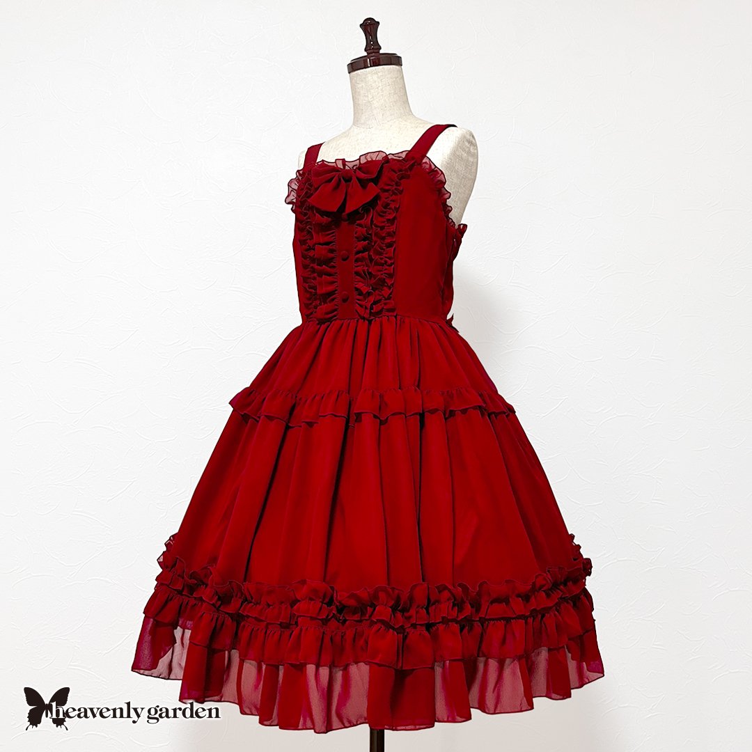 シフォンジャンパースカート・レッド | heavenly garden