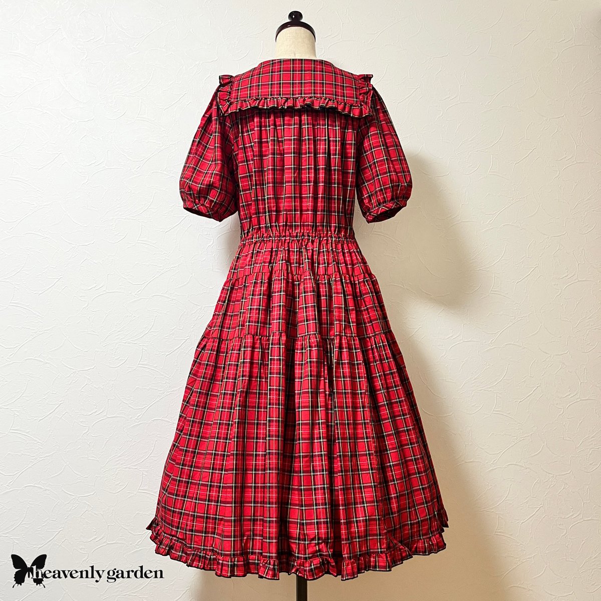 ガーリッシュワンピース・赤タータン | heavenly garden