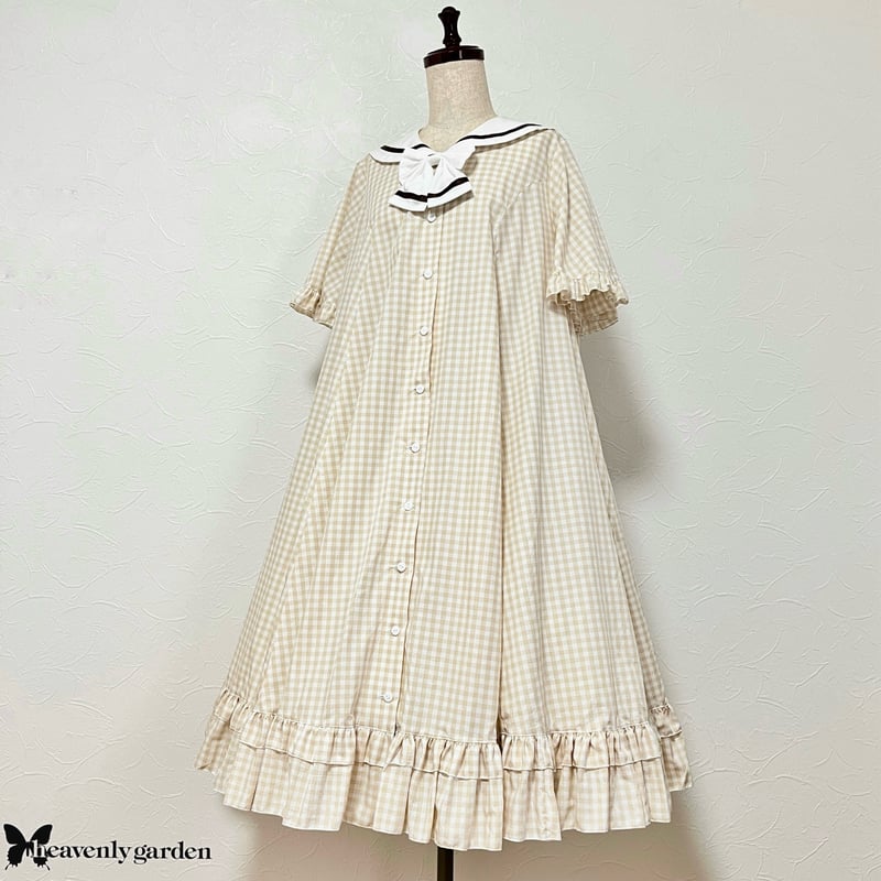 正規品♡ 【SPRING】フリルワンピース♡オフホワイト フラワープリントセーラーワンピース | レディース服