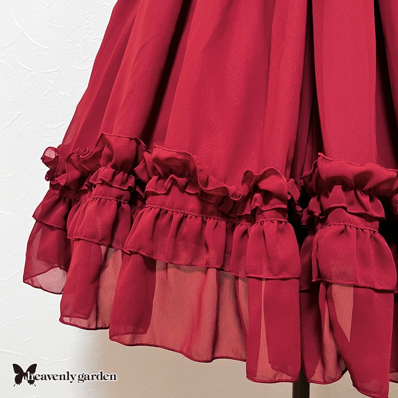 シフォンジャンパースカート・レッド | heavenly garden