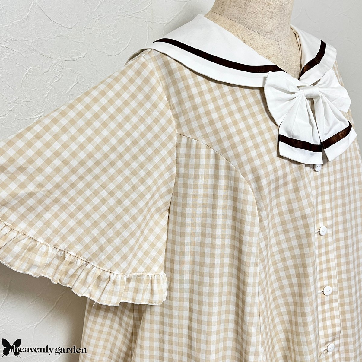 正規品♡ 【SPRING】フリルワンピース♡オフホワイト フラワープリントセーラーワンピース | レディース服