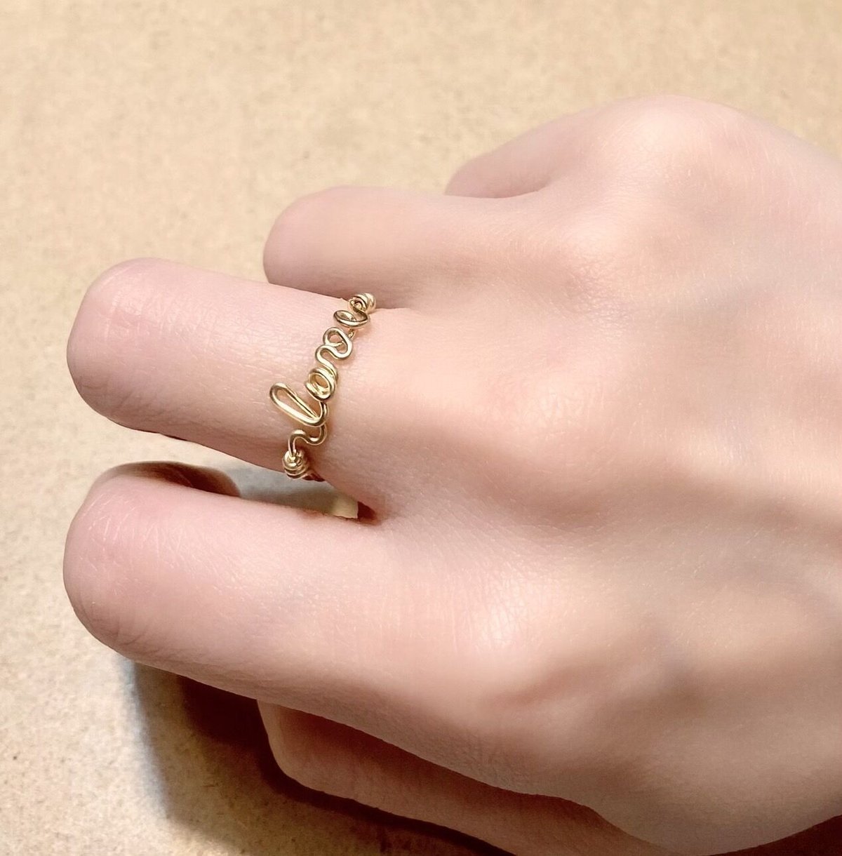 14kgf製ワイヤーネームリング（レタードリング） | myu_wire 高品質