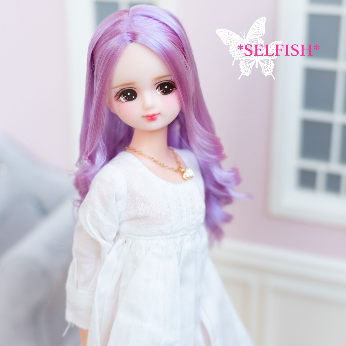 ゆめかわ♡♡♡✨ブルーウェーブスーパーロングヘア✨ガラスアイ✨カスタムドール ゆめかわ♡♡♡✨ブルーウェーブスーパーロングヘア✨ガラスアイ