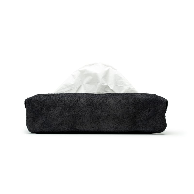 サイズフリーのティッシュカバー TISSUE BOX COVER / BLACK | fabrik