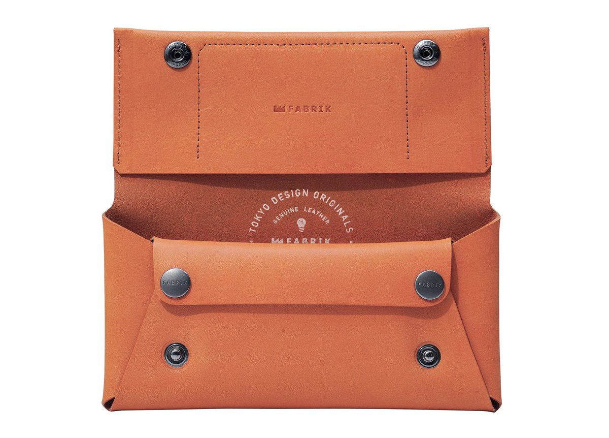 コンパクト設計の長財布 LONG WALLET / BRICK RED | fabrik