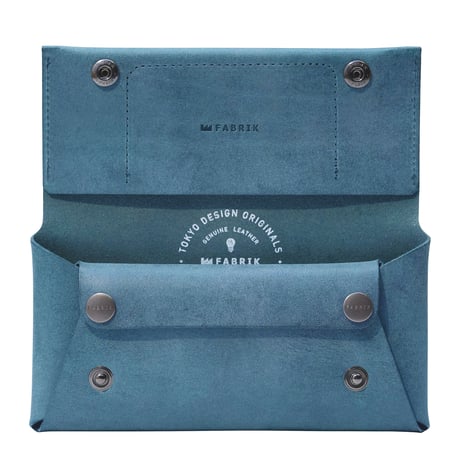 コンパクト設計の長財布　LONG WALLET / BLUE