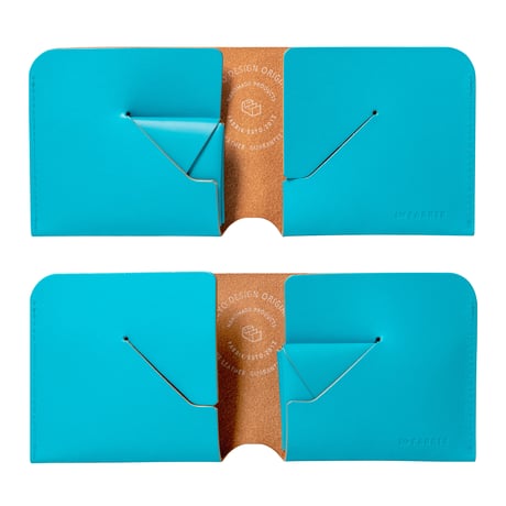 コインケースが取り外せる財布　BI-FOLD WALLET & [FLIP] / FABRIK TURQUOISE