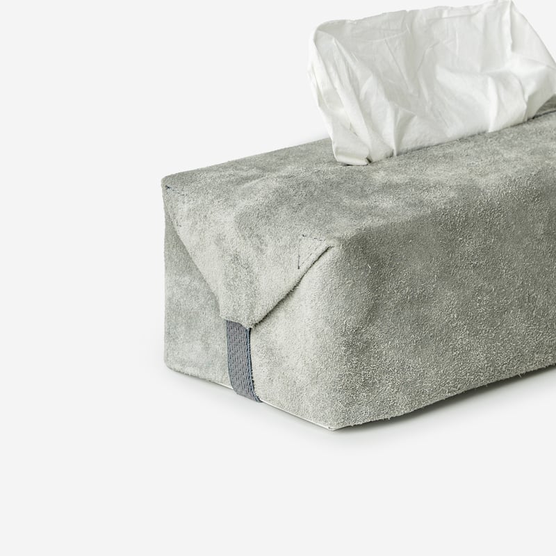 サイズフリーのティッシュカバー TISSUE BOX COVER / GRAY | fabrik