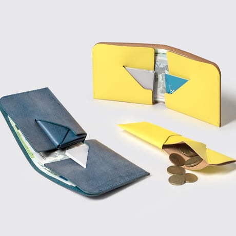 コインケースが取り外せる財布　BI-FOLD WALLET & [FLIP] / FABRIK TURQUOISE
