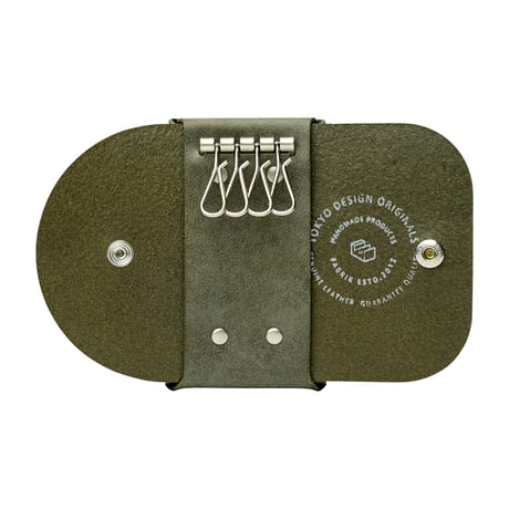 カードも入るキーケース　KEY CASE & CARD / OLIVE