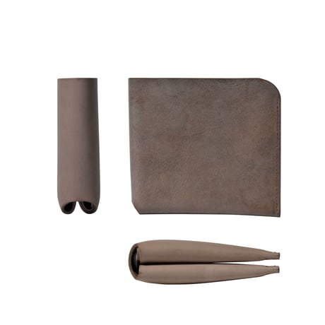 コインケースが取り外せる財布　BI-FOLD WALLET & [FLIP] / CHOCOLATE