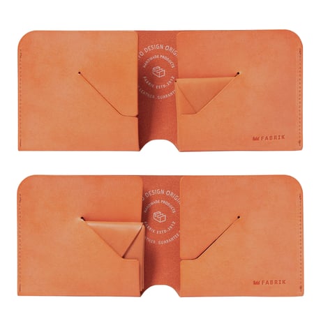 コインケースが取り外せる財布　BI-FOLD WALLET & [FLIP] / BRICK RED