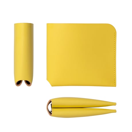 コインケースが取り外せる財布　BI-FOLD WALLET & [FLIP] / LEMON