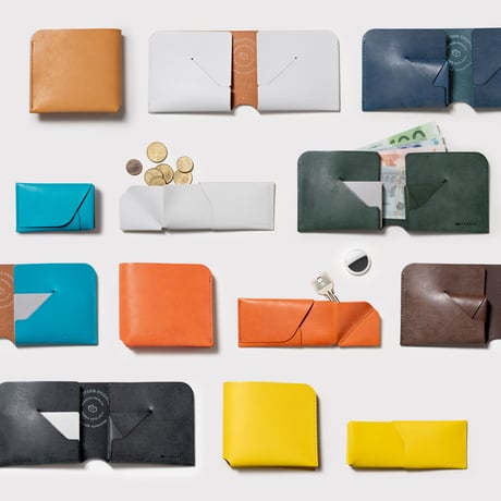 コインケースが取り外せる財布　BI-FOLD WALLET & [FLIP] / BRICK RED