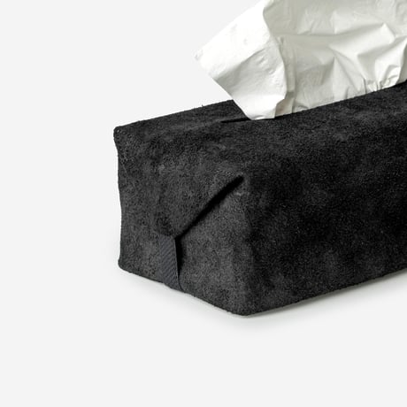 サイズフリーのティッシュカバー TISSUE BOX COVER / BLACK