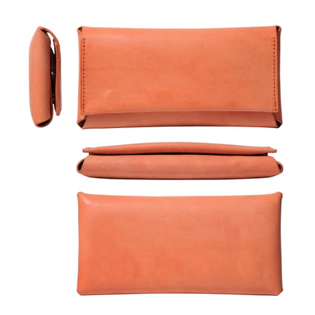 コンパクト設計の長財布　LONG WALLET / BRICK RED