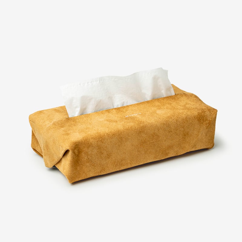 サイズフリーのティッシュカバー TISSUE BOX COVER / CAMEL | fabrik