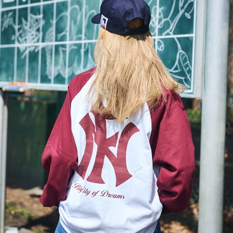 COAST TO COAST RAGLAN L/S T-SHIRTS (BURGUNDY)
