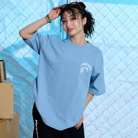 FLOW LIKE WATER T-SHIRTS (L.BLUE)