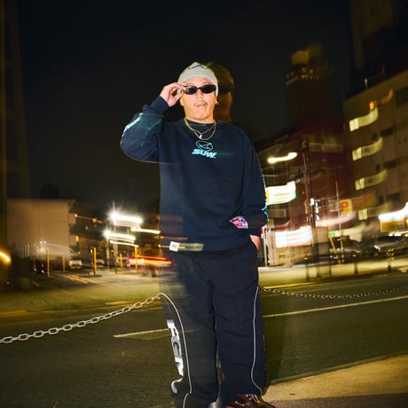 SUW WEAR×FORGET NEVER CLASSIC LOGO SWEAT SHIRTS (NAVY)
