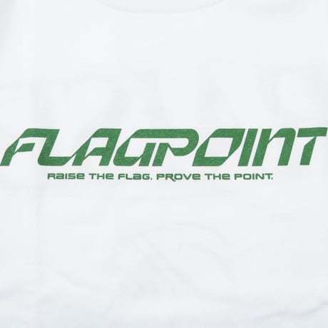 FLAG POINT x FORGET NEVER / RAISE TEE (WHITE)