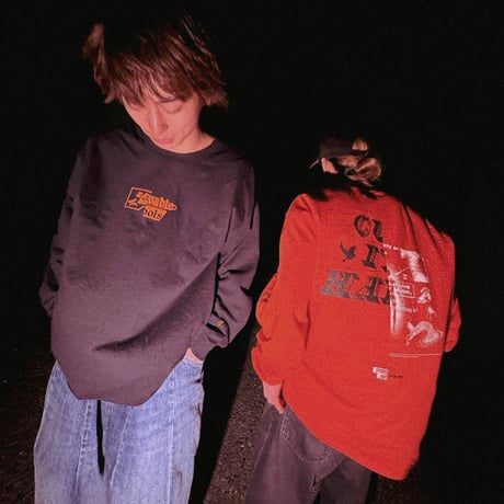 BBOY YU-KI & Taichi SIGNATURE MODEL "HAPPY FOOLS" L/S T-SHIRTS (ORANGE)