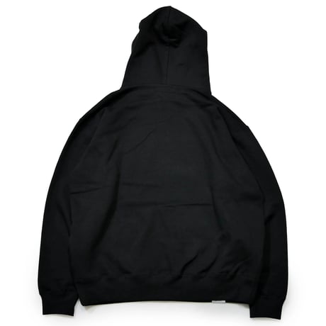 STRAIGHT LOGO HOODIE  (BLACK)