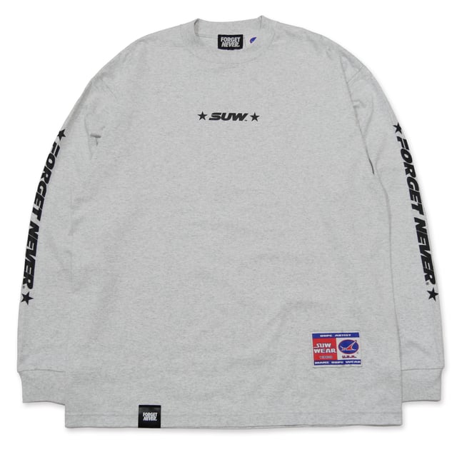 SUW WEAR×FORGET NEVER MOTO LONG SLEEVE T-SHIRTS (ASH)