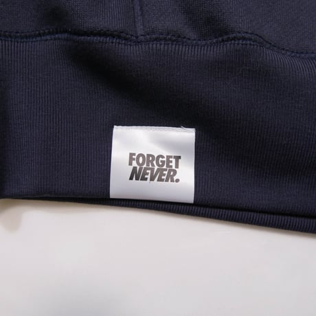 STRAIGHT LOGO HOODIE  (NAVY)