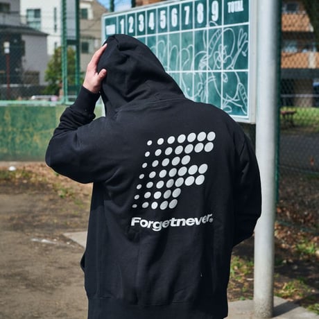 F DOTS LOGO ZIP UP HOODIE (BLACK)