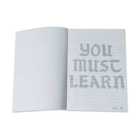 YOU MUST LEARN T-SHIRTS (WHITE)ノート付き