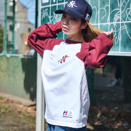 COAST TO COAST RAGLAN L/S T-SHIRTS (BURGUNDY)