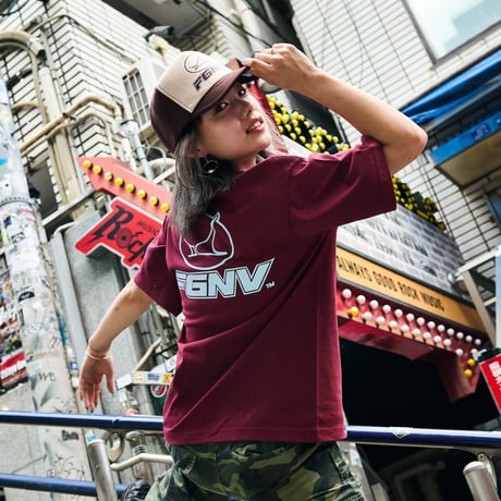 SUW WEAR×FORGET NEVER CLASSIC LOGO T-SHIRTS (BURGUNDY)