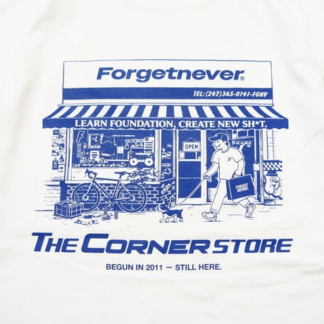 THE CORNER STORE T-SHIRTS(WHITE)