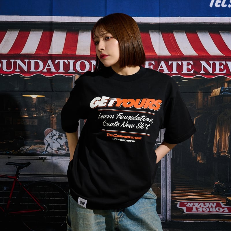 GET YOURS T-SHIRTS(BLACK) | FORGET NEVER CLOTHING.